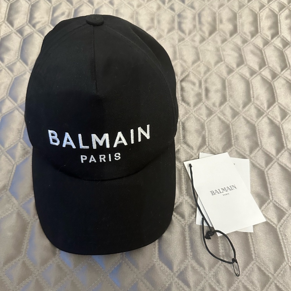 Balmain Black Baseball Hat Cap